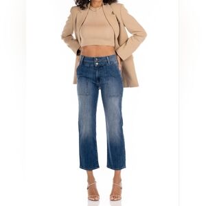 Fidelity Denim Brando Crop Utility Jeans In Siesta Size 26 NWT!